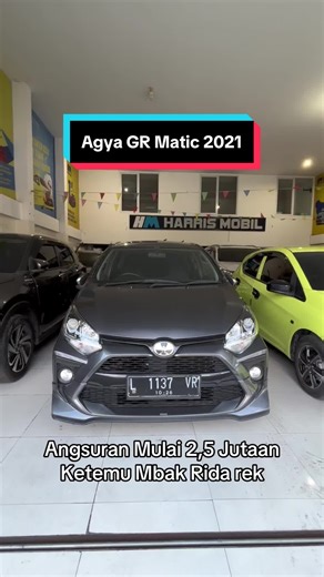 Unit : Toyota Tipe : Agya GR Transimisi : AT Mesin : *Bensin* Tahun : 2021 Warna : Grey   Bisa cash atau kredit   Bisa tukar tambah   Odometer : 29.052   Pajak bulan : 10 Tahun 2026   Garansi : Yes   Interior Cukup Terawat   Exterior Overall Mulus   Kaki Kaki Senyap   Low Km Langsung hubungi Rida di nomor 0823-3770-7063 ya rekk 🚗 #harrismobil #cartip #cartipharrismobil #jualbelimobiljatim #jualbelimobilbekassurabaya