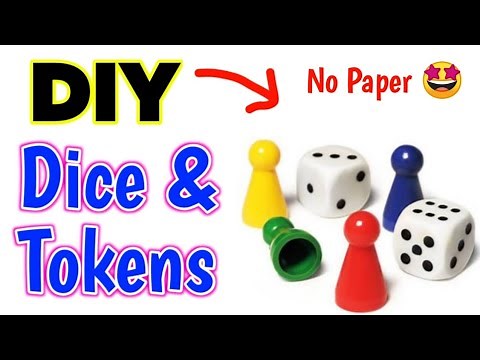 DIY Dice and tokens for ludo and game book 😍 / how to make ludo dice / dice making