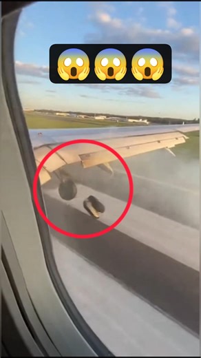 Caught on Camera 🎥: Jet Tyre Explodes on Runway!✈️#tyreburst #airplaneemergency #aviation #uk