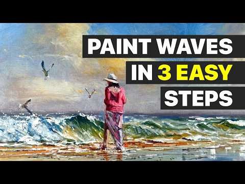 Painting Waves Made Easy! 3 Simple Steps