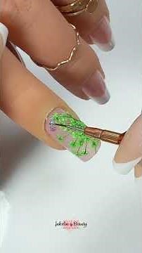 💕Nail design with encapsulated dried flowers💅 #encapsulatedwithrubberbase