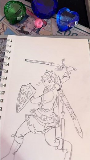 Link drawing from legend of Zelda breath of wild