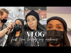 VLOG: EYEBROW TINTING BEFORE AND AFTER | I GOT MY BROWS TINTED FOR THE FIRST TIME!!! | MELRWHITE