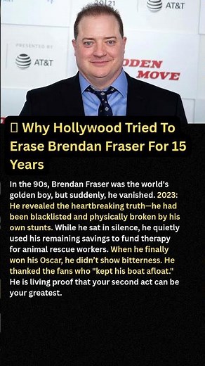 🏆 Why Hollywood Tried To Erase Brendan Fraser For 15 Years