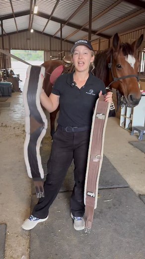 In the debate between anatomic vs old fashioned/ straight girths, I typically steer people towards straight girths. They fit more horses and apply more even pressure through the ribcage and sternum. My favorite kinds of girths are straight girths with real sheepskin, with a cotton/ breathable soft washable cover to use when its warm out or when you know your horse is going to sweat a lot. Anatomic girths fit *some* horses, so the best thing to do is to try a few different girths on your horse (b