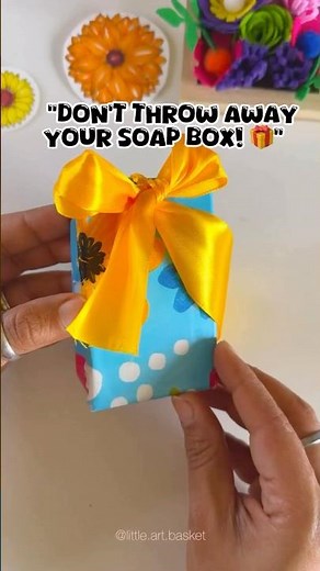 DIY Gift Box from an Empty Soap Box | Easy Recycling Craft #shorts