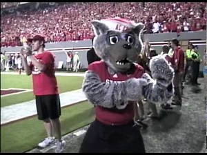 Wolfpack mascots during Liberty