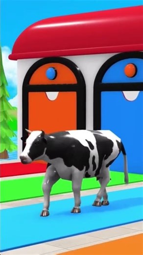 Long Slide Game with Cow Elephant Gorilla Hippopotamus Tiger 3d Animal Game Funny 3d Animals87K