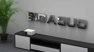 BIGASUO Projector with Built-in DVD Player: Full HD Home Theater Experience & Multi-Device Connectivity
