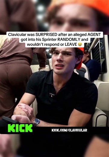 Clavicular was SURPRISED after an alleged AGENT got into his Sprinter RANDOMLY and wouldn't respond or LEAVE 😭 #clavicular #fyp
