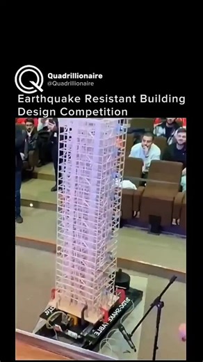 Quadrillionaire | Engineering students put their earthquake-resistant building designs to the ultimate test on a real shake table. The model is exposed to... | Instagram