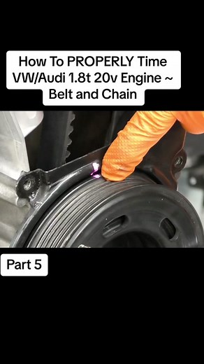 How To PROPERLY Time VW/Audi 1.8t 20v Engine ~ Belt and Chain. #foryou #fyp #mustang #autorepair #mustang #carengine #car #carclassic #Engine