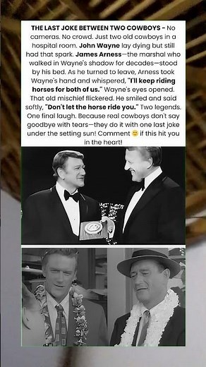 THE LAST JOKE BETWEEN TWO COWBOYS 🤠💔