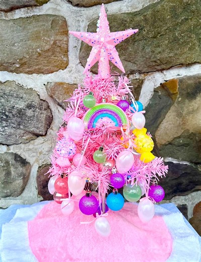 Sweet Easter Candy Pastel LED Lit Tabletop Pink Tree - Etsy