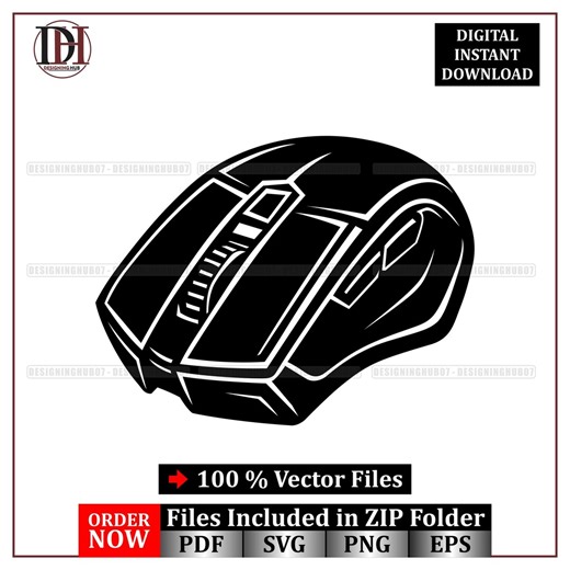 Gaming Mouse SVG Icon, Computer Mouse Vector, Esports Mouse Illustration (digital Download) - Etsy
