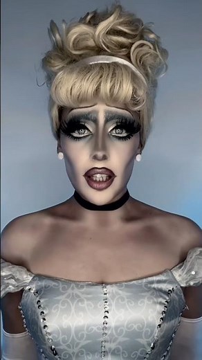 Cinderella in Tim Burton style #cinderellamakeup #timburtonmakeup