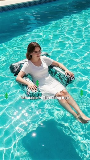 Inflatable Pool Floating Bed, Multi-Functional PVC Floating Bed with Quick Inflation Pump, Ideal for Swimming Pool, Beach, Lake, Ocean #toddlerpool #flatteringswimwear #plussizeswim #momapprovedswimwear #swimwearfinds #waterproofchaircover #toddlerwaterpool #momapprovedswim #floatingbedframe #2pieceswimsuit