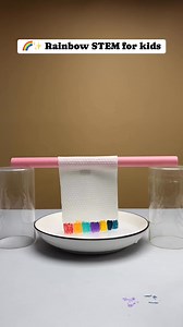 🌈✨ Rainbow STEM for kids — simple, easy, and super interesting! A fun way to mix science and creativity in one colorful activity. 🧪🎨. #STEMForKids #RainbowSTEM #KidsActivities #FunLearning #DIYForKids #CreativeKids #ScienceFun #LearningThroughPlay #KindergartenSTEM #ReelsKids #ViralReels | Molly Gunay