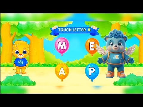 Touch the Letter! Fun ABC Game & Vocabulary for Toddlers| phonics song for USA kids
