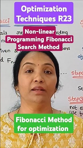 #OptimizationTechniques | Fibonacci Method Optimization | Non-linear Programming Problem #OTT23 |
