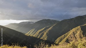 Late winter and early spring in California are often cloudy and rainy with snow and hail.