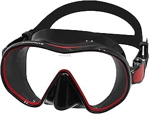 HydroSeal Diving Mask - 1 Window, Panoramic Wide View, Anti-Fog Tempered Glass - Scuba Mask, Dive Mask, Snorkel Mask for Adults