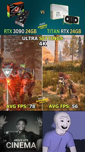 TITAN RTX vs RTX 3090 - Pro GPU vs Gaming Monster #pcgaming #shorts #nvidia