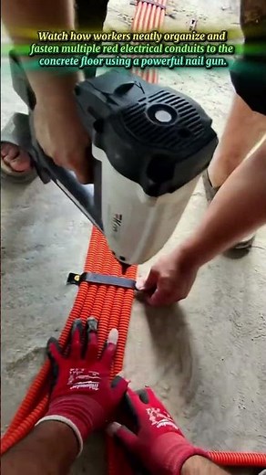Fastening Electrical Conduits To Concrete Using Power Tools