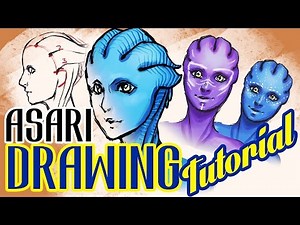 [How To] Asari MASS EFFECT Drawing Tutorial