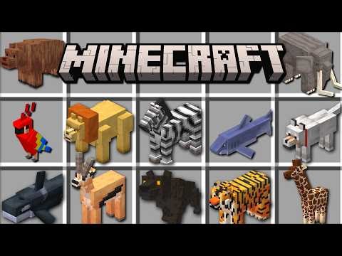(NEW) ZOO ANIMALS MOD SURVIVAL CHALLENGE In Minecraft! Gameplay