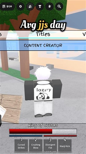 POV : You got jjs cc title on #roblox #jujutsushenanigans #youtubeshorts #jjs #jujutsukaisen