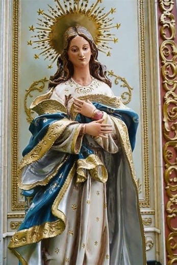 Immaculate Conception Statue 60cm | Hand Painted Catholic Virgin Mary Decor