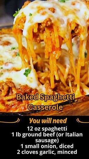 🍝 Baked Spaghetti Casserole | Sophia’s Easy Recipes