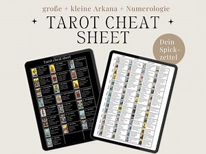 Tarot Cheat sheet deutsch, Nachschlagewerk, Buch, Lernen, Workbook, Kartenlegen, Tarot Hilfe, Worksheet, study sheet, Numerologie - Etsy.de