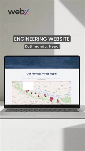 Our recent project for KM Engineers Builders — explore the full website at kmgroupnepal.com | WebX Nepal