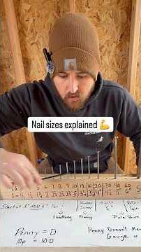 Learn about nail sizes 💪 #nails #framing #carpentry #learn