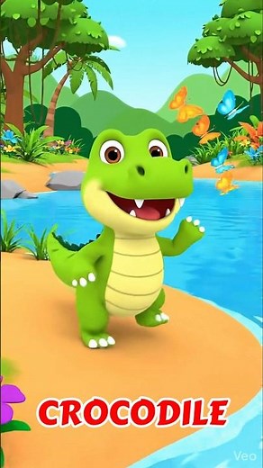 🐊 Crocodile Puzzle Fun! Learn Animals 🧩Crocodile Song #littlebabybum #toddlerlearning #shorts