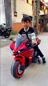 Kids Riding Red Sports Bike Toy! Super Fun Mini Bike Ride 😂🏍️ #Shorts