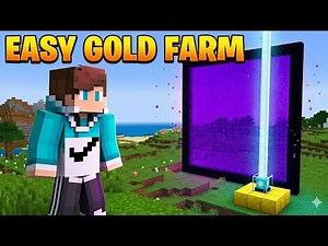 Minecraft Gold Farm Tutorial 🔥 Unlimited Gold Farm in Minecraft Bedrock!