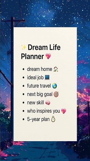 Dream Life Checklist ✅