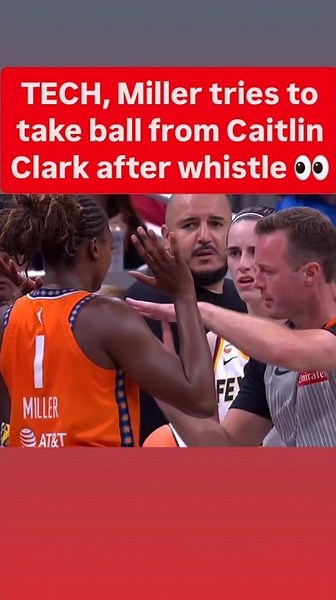 👀 TECH, Miller swipes at Caitlin Clark after whistle | Indiana Fever WNBA Women's Basketball NBA