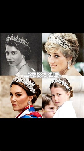 Four Icons of The British Royalty 👑💕🤌🏻#britishroyalfamily #princessdiana #queenelizabethii