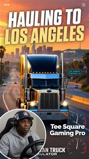 California Highways at Golden Hour | ATS Long Haul 🚛✨ #losangeles #ats #roadtrip
