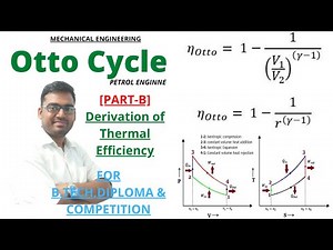 Derivation of Air Standard Efficiency of Otto Cycle||Petrol Engine||| By Er. Vikas Sir