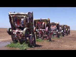 The Cadillac Ranch in Amarillo, Texas on Route 66