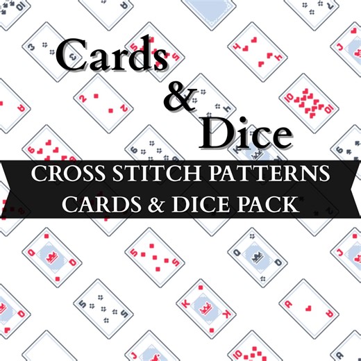 Cross Stitch Patterns | Cards and Dice Pack! | Digital Downloads - Etsy Canada