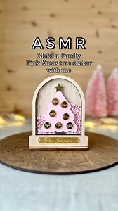 ASMR Make a family Pink Xmas tree shaker with me Happy Black Friday ✨SVG in @etsy ✨Acrylic from @houstonacrylic | Smile in an Envelope