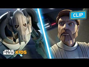 Obi-Wan vs. Grievous! ⚔️💥 | Star Wars: The Clone Wars | ‪@StarWarsKids‬