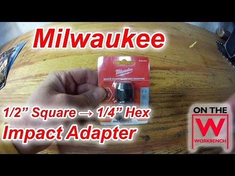 Milwaukee 1/2" Square to 1/4" Hex Impact Adapter
