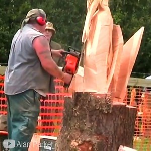 54K views · 154 reactions | Chainsaw Carvers at work, turning wood into beautiful sculptures! Credit Alan Parker & Barbara Dawson Youtube.com/daisybelltandem | It's Amazing world | Facebook